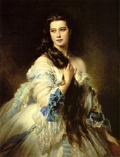 Franz Xaver Winterhalter Barbara Dmitrievna Mergassov Rimsky Korsakova oil painting image